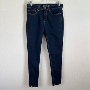 Michael Kors Izzy Skinny Jeans Women's 8 Mid Rise Dark Wash Stretch Denim